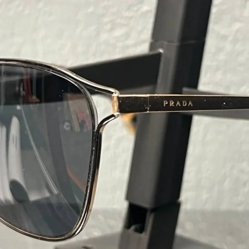 Authentic Prada Sunglasses | Black / Gold - Picture 8 of 11